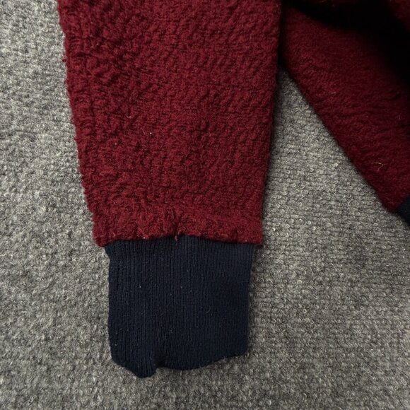 Patagonia Wool Polyester Blend Fleece Jacket Small Red 1/4 Zip Logo Woolyester - Picture 13 of 14